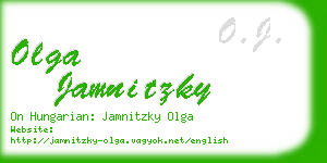 olga jamnitzky business card